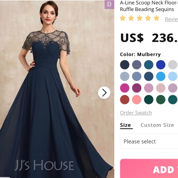 Gray Size 18 A-Line Gown - Picture 5 of 5